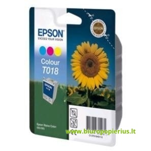 Epson T018 Trispalvė, 300 psl.