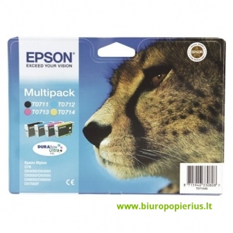 Epson T0715 rašalų komplektas 4x8 ml.