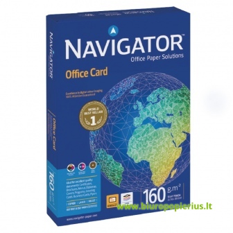  Popierius NAVIGATOR OFFICE CARD, A4, 160 g/m2, 250  lapų