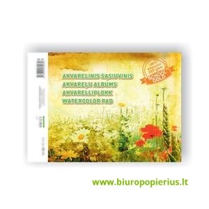  Sąsiuvinis akvarelei SMILTAINIS, A4, 10 lapų, 200 g/m²