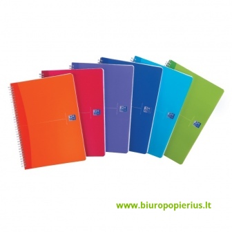  Sąsiuvinis su spirale OXFORD MY COLOURS, A4, 90 lapų, langeliais