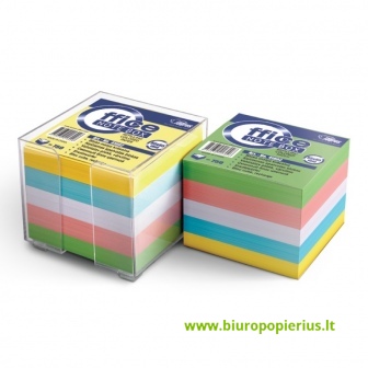  Lapeliai užrašams dėžutėje FORPUS 9 x 9 cm, įvairių spalvų