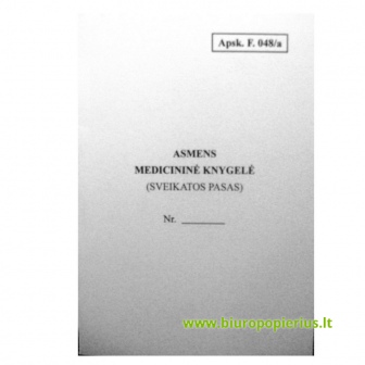  Asmens medicininė knygelė