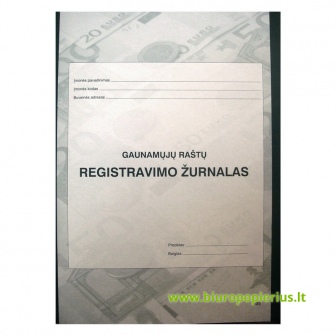  Gaunamų raštų žurnalas