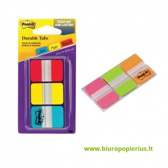  Lipnūs žymekliai POST-IT, 25,4 x 38 mm, 3 spalvos