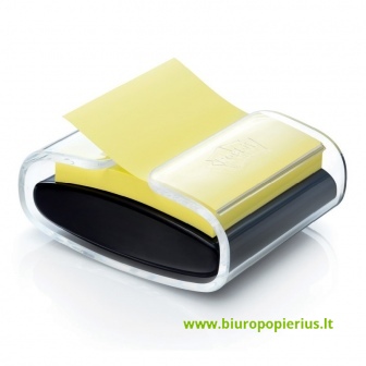  Lipnių lapelių dėklas Post-it® Z-Notes PRO, juodos spalvos/skaidrus