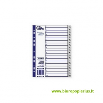  Plastikiniai skiriamieji lapai A-Z, A4 MAXI