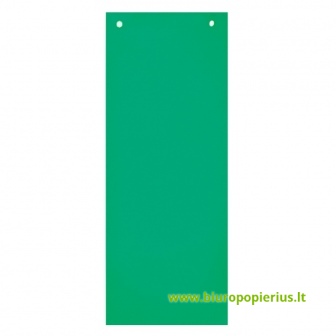  Kartoniniai skirtukai SMILTAINIS, 100 lapų, 11 x 23,5 cm, žalios spalvos