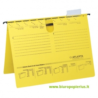  Kartotekiniai vokai susegti viršuje JALEMA, geltonos spalvos, A4 - 2 vnt.