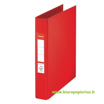  Žiedinis segtuvas ESSELTE, A5, nugarėlė 35 mm, 2 žiedai 25 mm, raudonas