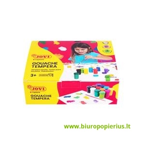  Guašas JOVI TEMPERA, 15ml, 12 spalvų rinkinys su teptuku