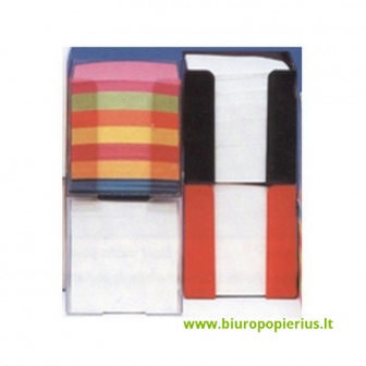  Dėžutė užrašų lapeliams WEDO, su baltu popieriumi, juoda