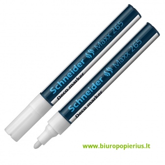  Kreidinis žymeklis SCHNEIDER Deco Marker Maxx 265, 2-3mm, balta