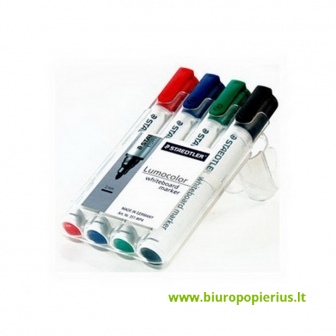  Žymeklis baltai lentai STAEDTLER, 2 mm, 4 spalvų komplektas