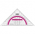  Trikampė liniuotė su laikikliu BRUNNEN, 16 cm, rožinė sp.