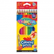  Tribriauniai spalvoti pieštukai Colorino Kids, 12 spalvų+1(aukso/sidabro sp.)
