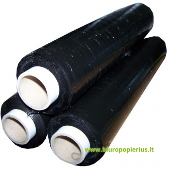  Pakavimo plėvelė 450mm x 270m, 17mikronų, juoda