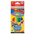  Akvareliniai pieštukai+teptukas COLORINO, 12 spalvų