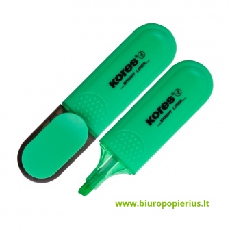  Teksto žymeklis KORES BRIGHT LINER, žalia - 2 vnt.