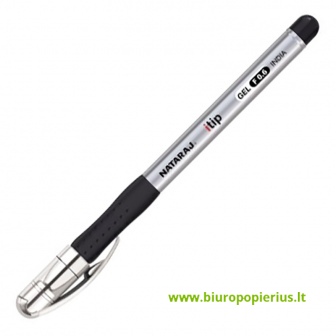  Gelinis rašiklis NATARAJ, Itip Fine 0,6 mm, juodos spalvos rašalas, 10 vnt.