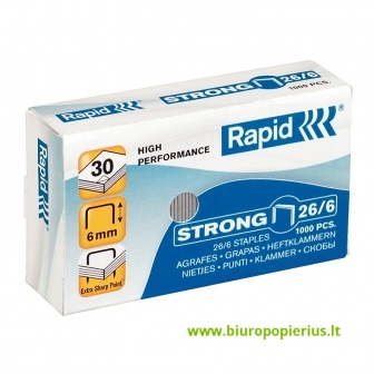  Sąsagėlės Rapid Strong 26/6, (dėž. 1000vnt.)