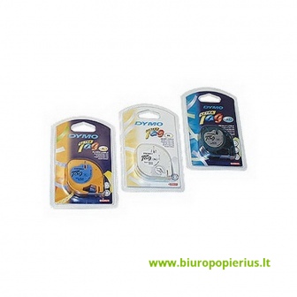  Juostelė LETRATAG, plastikinė, 12mm Balta.
