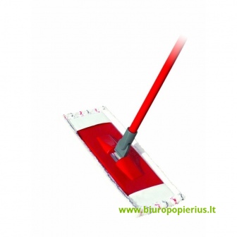  Šluostė grindims YORK EURO MOP, su kotu 120 cm, raudona