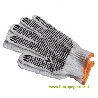  Pirštinės, gumuotos iš vienos pusės