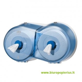  Dvigubas popierinių rankšluoščių laikiklis TORK, 472027, SMARTONE MINI, šviesiai mėlynos spalvos