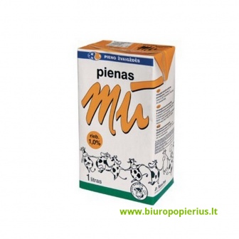  Pienas MŪ 1% riebumo, 1 l