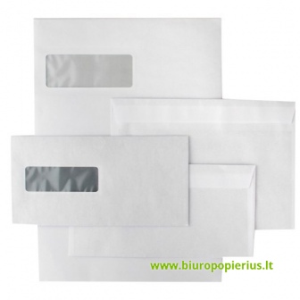  Vokai su juostele E5,156x220mm, su lang., 30x90mm kairėje, 1000vnt.