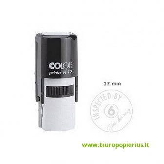  Antspaudas Printer R17 juodas korpusas, bespalvė pagalvėlė COLOP