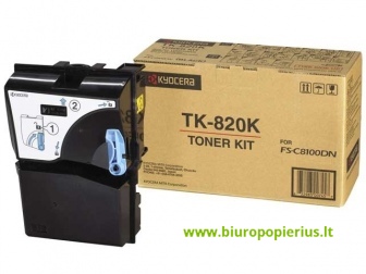 Kyocera TK-820K Juoda, 15000 psl.