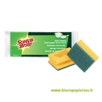  Kempinė SCOTCH-BRITE™ Nailsaver, 417, geltona sp., 3 vnt./pak.