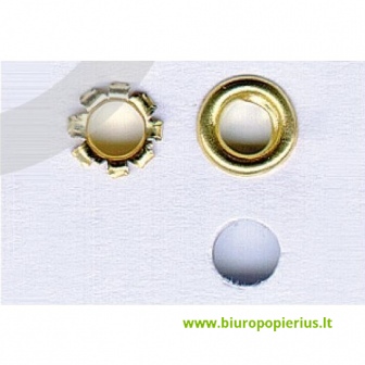  Kniedės Kangaro BEP-20, 4 mm, žalvarinės, 30 lapų, 250 vnt.