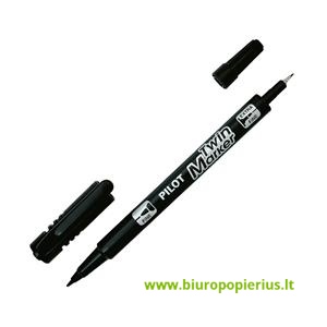  Dvigubas žymeklis Pilot EF/F, juoda sp.