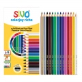  Spalvoti pieštukai SIVO, 14 spalvų su 1 drožtuku