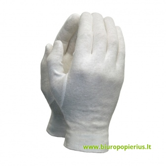  Darbo pirštinės TAMREX 3121, medvilnė, pora, dydis 7, balta