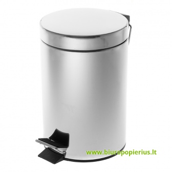  Šiukšlių dėžė SAIMA, su pedalu, 3 L, sidabro sp.