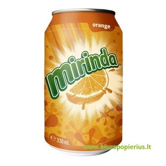  Gazuotas gėrimas MIRINDA Orange, 0,33 l, skardinė D