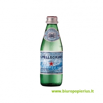  Natūralus mineralinis vanduo S.PELLEGRINO, gazuotas, 0.25 l, stiklinis butelis D