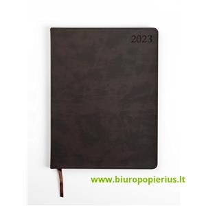  Kalendorius EXTRA PLUS , 2023, PU, A4, ruda