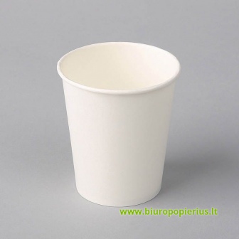  Popieriniai puodeliai, 300 ml, balta sp., 50 vnt./pakuotė