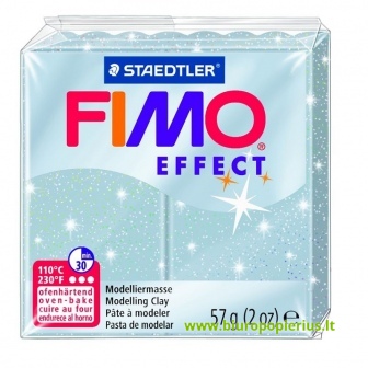  Modelinas FIMO EFFECT, 56 g, su blizgučiais, sidabrinė sp.