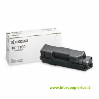 Kyocera TK-1160 (1T02RY0NL0), juoda kasetė lazeriniams spausdintuvams, 7200 psl. 