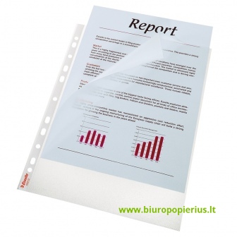  Įmautės dokumentams ESSELTE, A4, 105 mik., atsidaro iš kairės, (pak. -10 vnt.), matinė