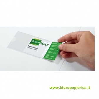  Priklijuojamoji kišenė dokumentams DURABLE POCKETFIX, 57 x 90 mm, (pak. -10 vnt.)
