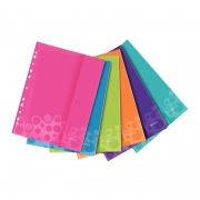  Aplankas - vokas dokumentams LEITZ WOW su perforacija ir užlenkiamu kraštu, (pak. - 6 vnt.) įvairių spalvų