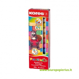  Plastilinas KORES, 10 spalvų