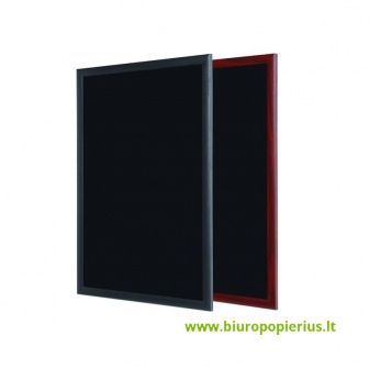  Juoda kreidinė lenta BI-OFFICE 90x60, juodas medinis rėmas